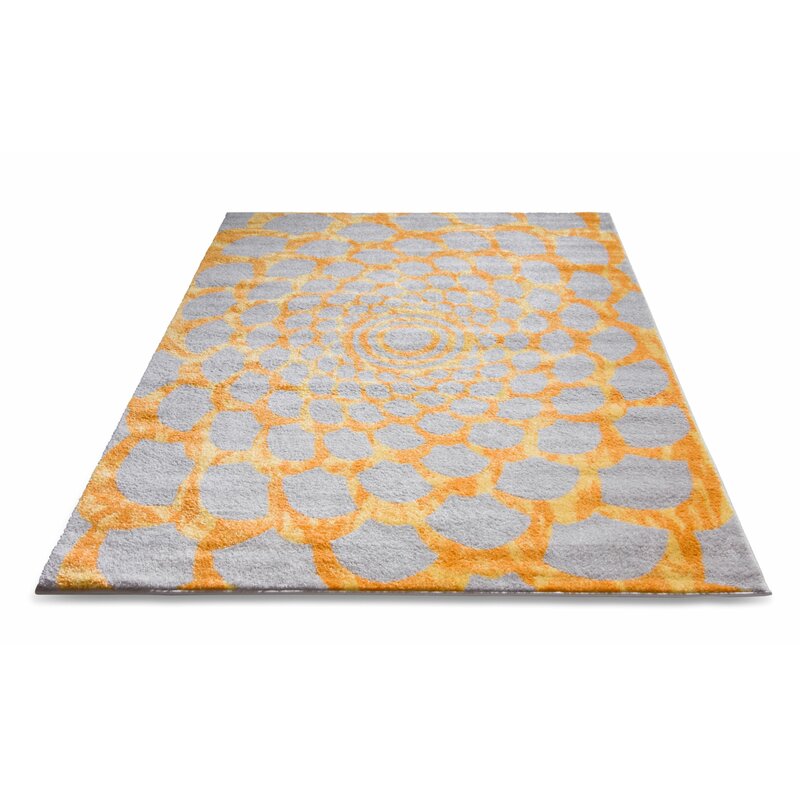 Hythe Gray/Orange Area Rug AllModern